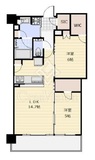 グランドシティタワー月島 19階 間取り図