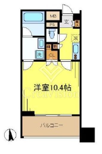 リビオ文京関口シティクロス 3階 間取り図