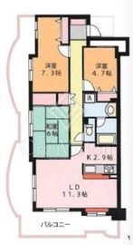 エンゼル大森グランディア 6階 間取り図