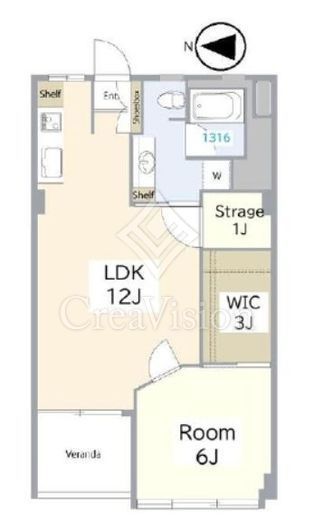 麻布十番中央マンション 9階 間取り図