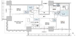 ブリリアタワー浜離宮 22階 間取り図