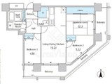 セルリアンホームズ勝どき 1204 間取り図