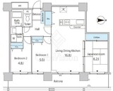 セルリアンホームズ勝どき 602 間取り図