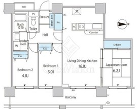 セルリアンホームズ勝どき 602 間取り図