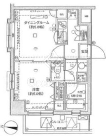 パレステュディオ笹塚 7階 間取り図