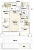 三田ガーデンヒルズ WEST HILL 1階 間取り図