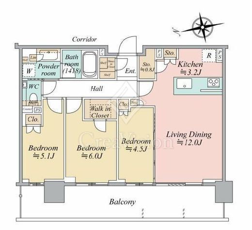 シティタワーズ東京ベイ 15階 間取り図