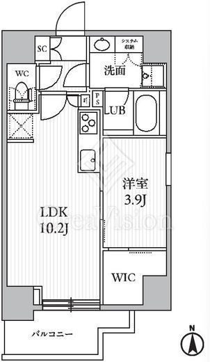 シーズンフラッツ滝野川 302 間取り図