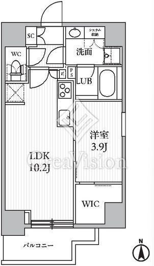 シーズンフラッツ滝野川 502 間取り図