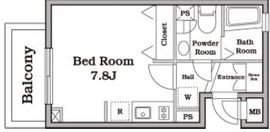 レジディア西新宿2 205 間取り図