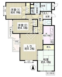 フラット浜田山 A304 間取り図