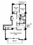 駒沢ガーデンハウス 1F2 間取り図