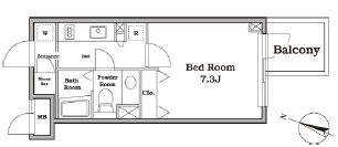 レジディア西新宿2 308 間取り図