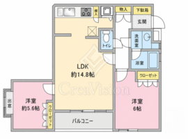 松原タウンホーム 3階 間取り図
