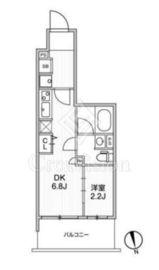 リテラス南千住サウス 306 間取り図