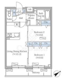 Ｒｏｖｉｎｅ目黒東山 302 間取り図
