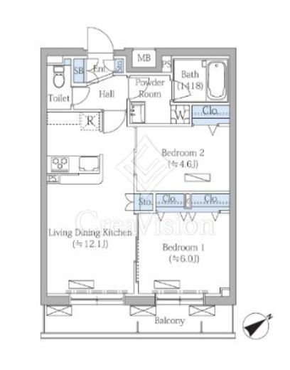 Ｒｏｖｉｎｅ目黒東山 404 間取り図