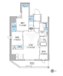 クレヴィアリグゼ蒲田西 1101 間取り図