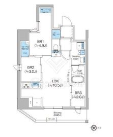 クレヴィアリグゼ蒲田西 701 間取り図
