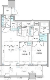 パークタワー勝どきミッド/サウス 3階 間取り図