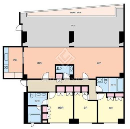 コートアネックス大山町 3階 間取り図