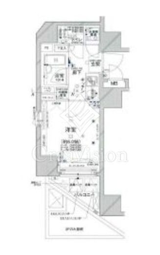コンシェリア新橋 1205 間取り図