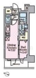 リビオメゾン西麻布 502 間取り図