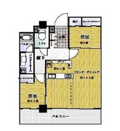 グランドシティタワー月島 45階 間取り図