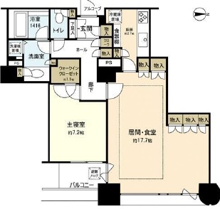 センチュリーパークタワー 47階 間取り図
