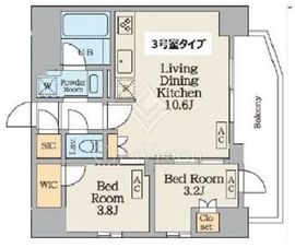 Garden Xavis南蒲田 (ガーデンザヴィス南蒲田) 1103 間取り図