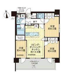 ウィルローズ自由が丘 8階 間取り図