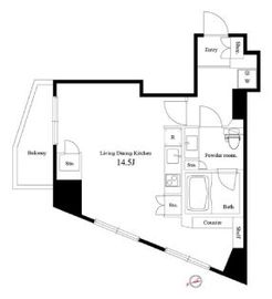 パークハビオ元麻布 1101 間取り図