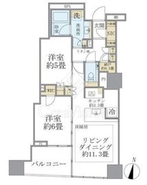 ブリリア二番町 16階 間取り図