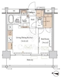 ブランシエスタ木場 407 間取り図