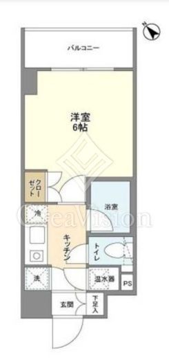 エストライフ勝どき 204 間取り図