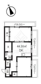 セザールパークサイド南大井 4階 間取り図