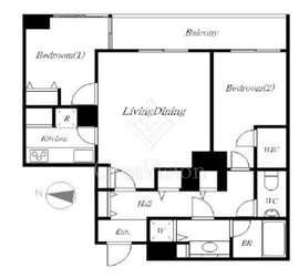 センチュリーパークタワー 16階 間取り図