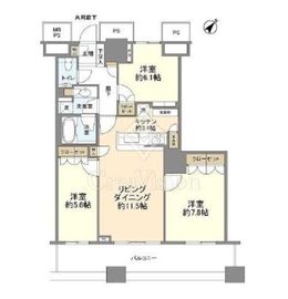 ザ・東京タワーズ シータワー 11階 間取り図