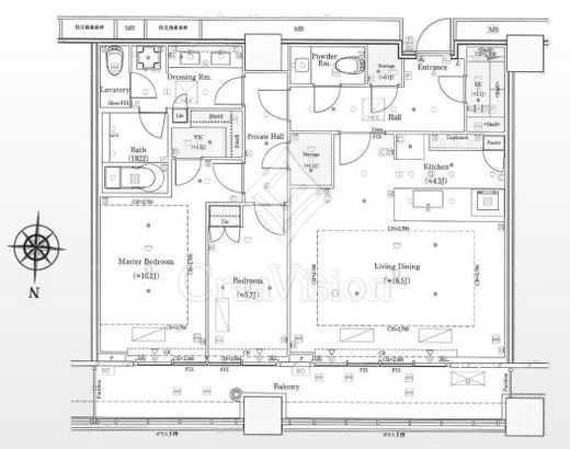 WORLD TOWER RESIDENCE 46階 間取り図