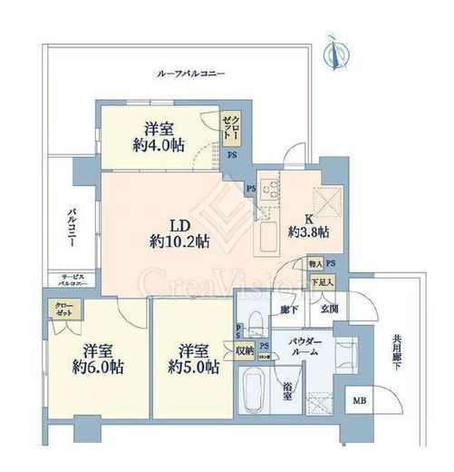 プレミスト横濱白楽 5階 間取り図