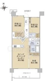 プラウドシティ国立 6階 間取り図