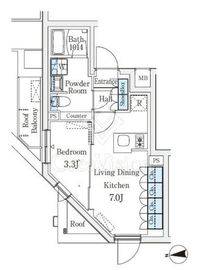 ＣＲＥＡＴＩＦ桜新町 405 間取り図