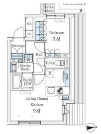 ＣＲＥＡＴＩＦ桜新町 305 間取り図