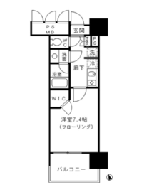 フォンテーヌ芝浦 705 間取り図