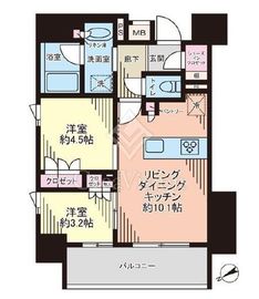 シャリエ椎名町 2階 間取り図