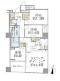 ブリリア二番町 8階 間取り図