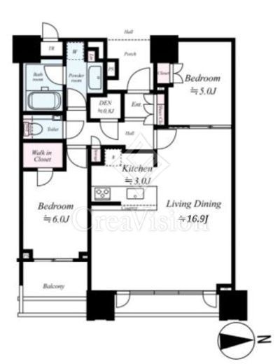 ドゥ・トゥール 6階 間取り図