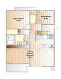 上目黒小川坂ハイツ 3階 間取り図