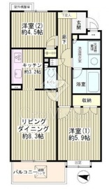 フラット浜田山 B203 間取り図