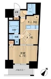 レジディア川崎 407 間取り図